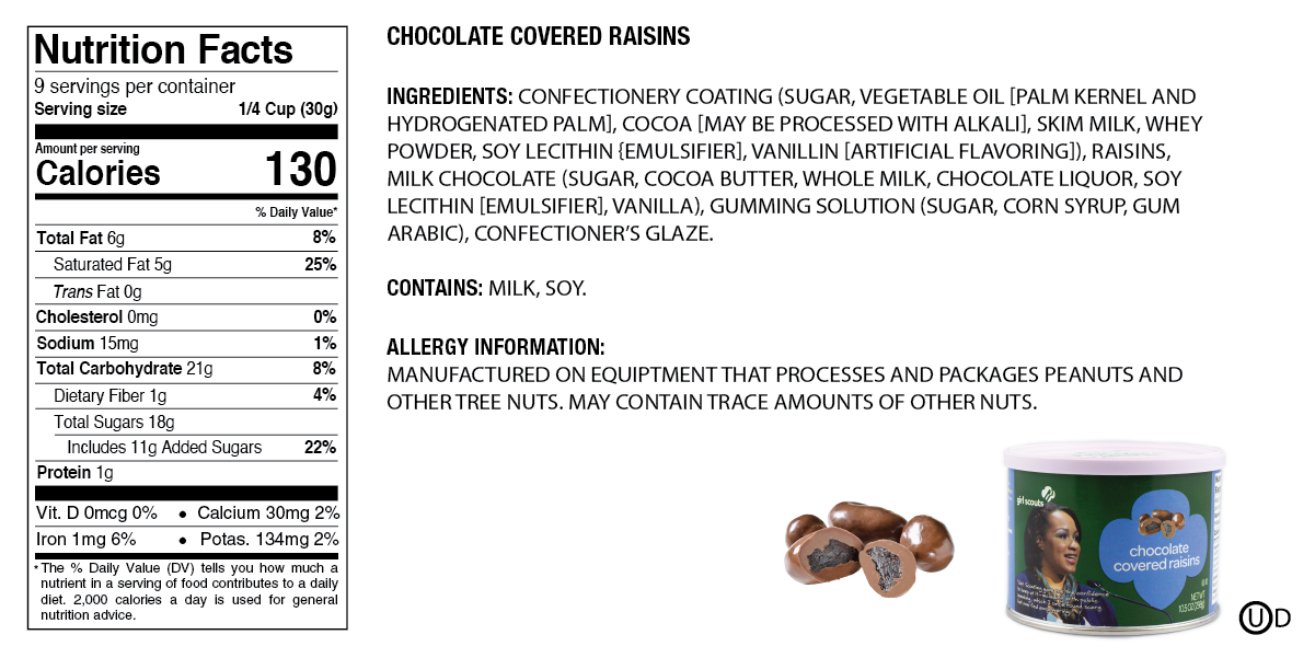 Trophy Nut™ Nutrition Information